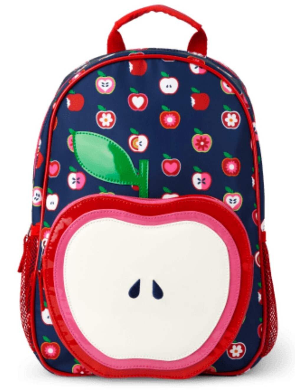 Gymboree Embroidered Apple Backpack for Kids Boys or Girls Unisex NEW Navy & Red